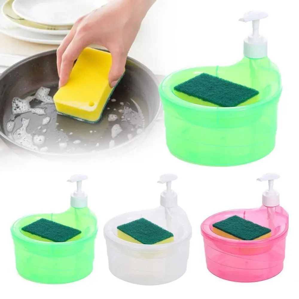 With Cleaning Sponge Automatic Detergent Dispenser Manual Press-Type Dish Soap Dispenser Plastic Soap Pump Dispenser
With Cleaning Sponge Automatic Detergent Dispenser Manual Press-Type Dish Soap Dispenser Plastic Soap Pump Dispenser