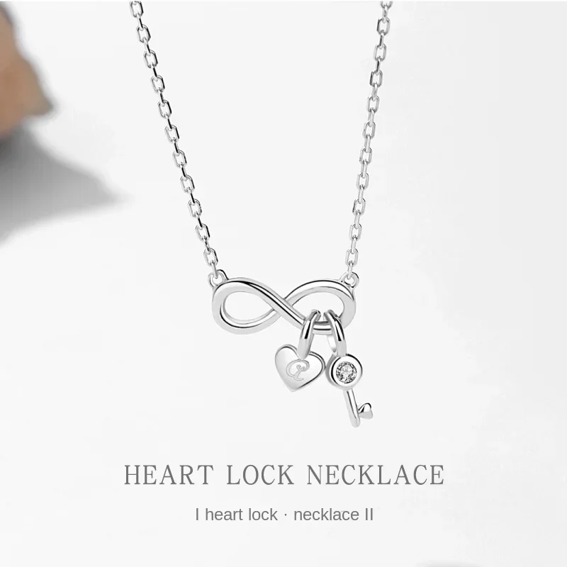 

Y2K S925 Sterling Silver 2024 New Love Pendant Lady Necklace Charm Light Luxury Fashion Valentine Day Collar Choker Jewelry Gift