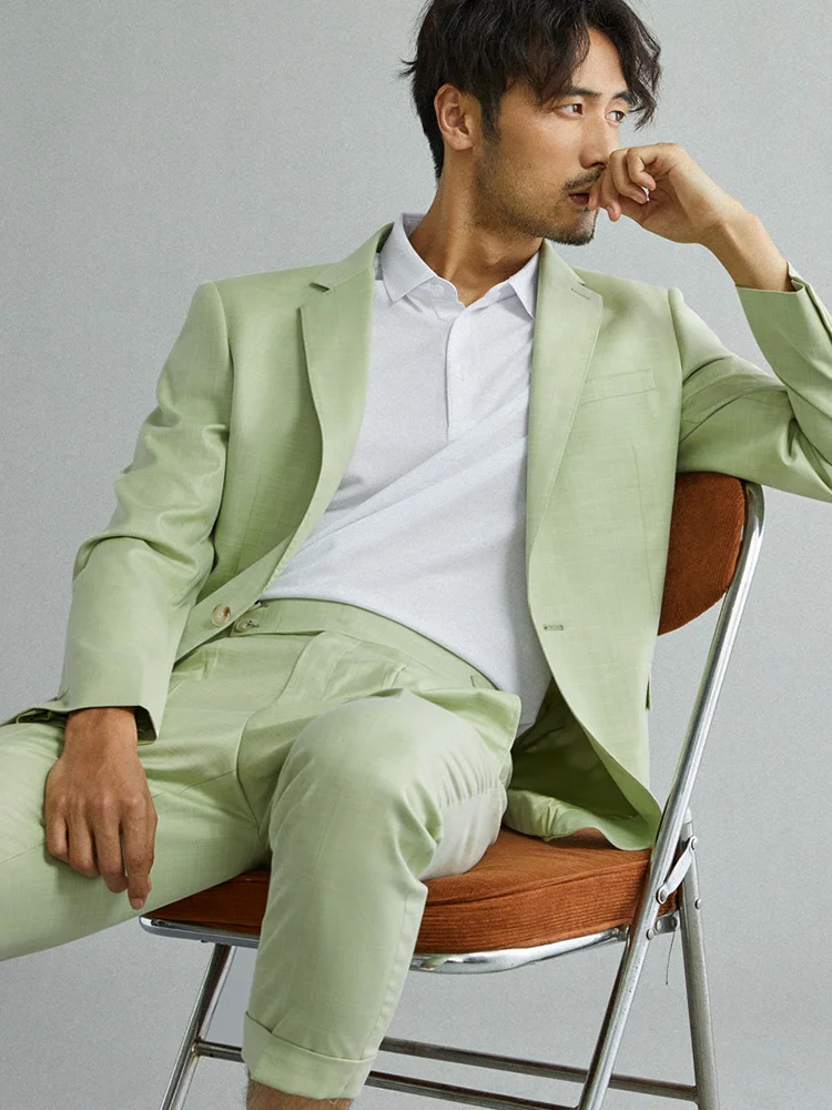 Men Suits Set Blazer Pant Light Green 2022 Spring Summer Thin Slim Fit Prom Party Wedding Groom Wear Single Breasted 1 Button
Men Suits Set Blazer Pant Light Green 2022 Spring Summer Thin Slim Fit Prom Party Wedding Groom Wear Single Breasted 1 Button
