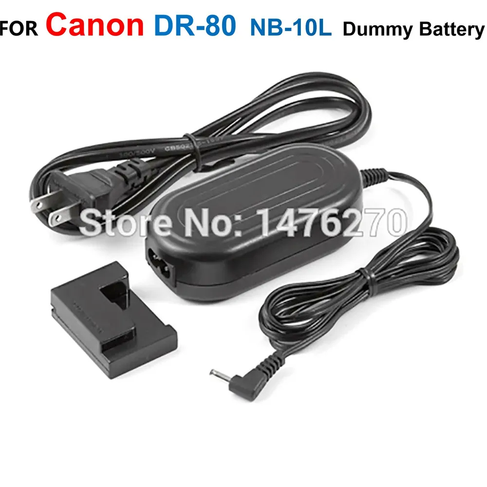 

DR-80 DR80 DC Coupler NB-10L NB10L Dummy Battery+ACK-DC80 Power Adapter CA-PS700 For Canon PowerShot SX40 SX50 SX60 G1X G15 G16