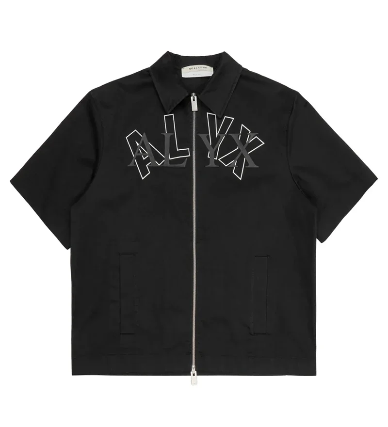 Summer Retro Letter Logo Zippered Short Sleeved Shirt, Oversized Black Top, Fashionable for Both Men and Women on The Street
Summer Retro Letter Logo Zippered Short Sleeved Shirt, Oversized Black Top, Fashionable for Both Men and Women on The Street