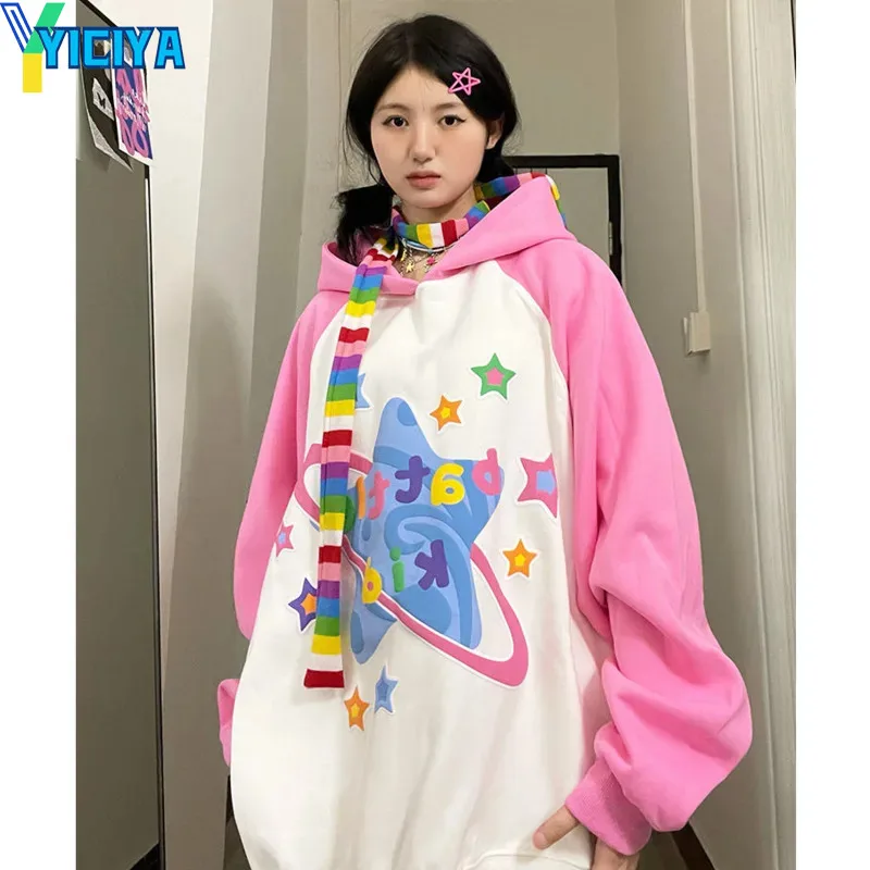 YICIYA Hoodie Y2k Sweatshirts Hoodies Woman Clothing star printing warm Hooded Shirt Aesthetic clothing Long Sleeve Top Pullover
YICIYA Hoodie Y2k Sweatshirts Hoodies Woman Clothing star printing warm Hooded Shirt Aesthetic clothing Long Sleeve Top Pullover