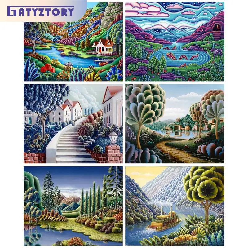 GATYZTORY 50x65cm Painting By Numbers Paint Kit Abstract Mountain River Landscape Canvas Painting Diy Gift For Adults Artwork
GATYZTORY 50x65cm Painting By Numbers Paint Kit Abstract Mountain River Landscape Canvas Painting Diy Gift For Adults Artwork