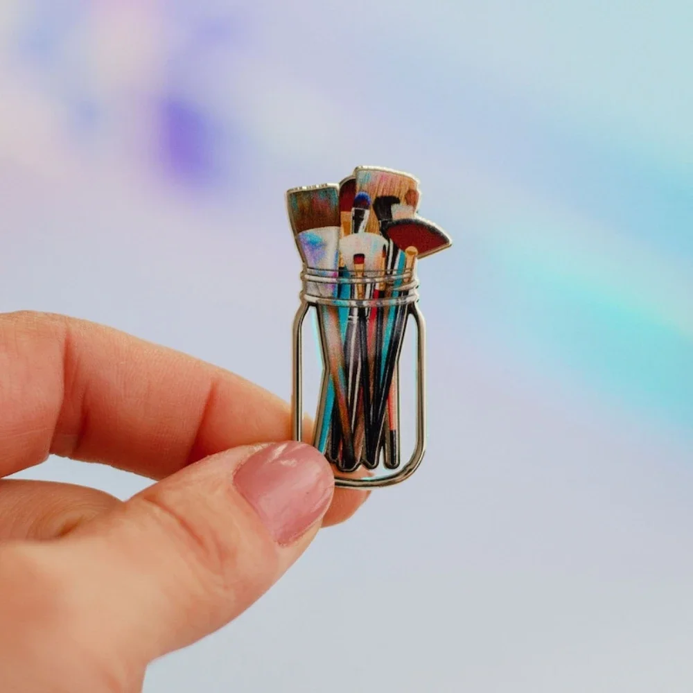 Paint Brushes in Clear Jar Enamel Pin UV Screen Printing Artist Badge Artist Supplies Brooch Makeup Brushes Pins
Paint Brushes in Clear Jar Enamel Pin UV Screen Printing Artist Badge Artist Supplies Brooch Makeup Brushes Pins