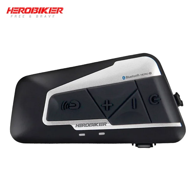 

HEROBIKER 2 Sets 100M BT Motorcycle Helmet Intercom Waterproof Wireless Bluetooth Moto Headset Interphone FM Radio for Rides