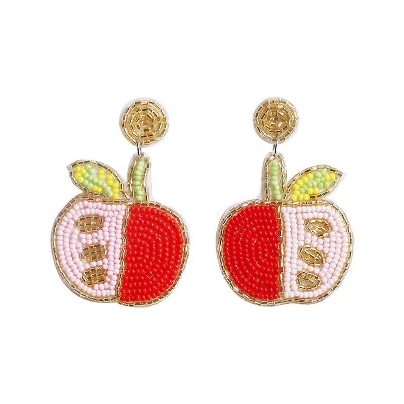 APPLE BEADED EARRINGS | Back to School Apple Seed Bead Drop Earring for Women Fruit Themed Teacher's Appreciation Gift Accessori
APPLE BEADED EARRINGS | Back to School Apple Seed Bead Drop Earring for Women Fruit Themed Teacher's Appreciation Gift Accessori