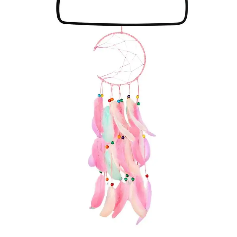 Dream Catcher Handmade Semicircular Moon Wooden Beads Wall Hanging Dreamcatcher Ornaments For Girls Bedroom Decoration
Dream Catcher Handmade Semicircular Moon Wooden Beads Wall Hanging Dreamcatcher Ornaments For Girls Bedroom Decoration