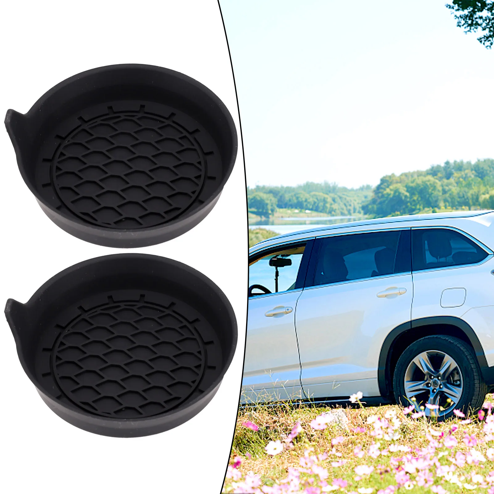 2pcs/set 8*3cm Universal Pack Black Car Cup Holder Coasters With Non-Slip Base Coaster Silicone Round Soft Coaster Accessories
2pcs/set 8*3cm Universal Pack Black Car Cup Holder Coasters With Non-Slip Base Coaster Silicone Round Soft Coaster Accessories