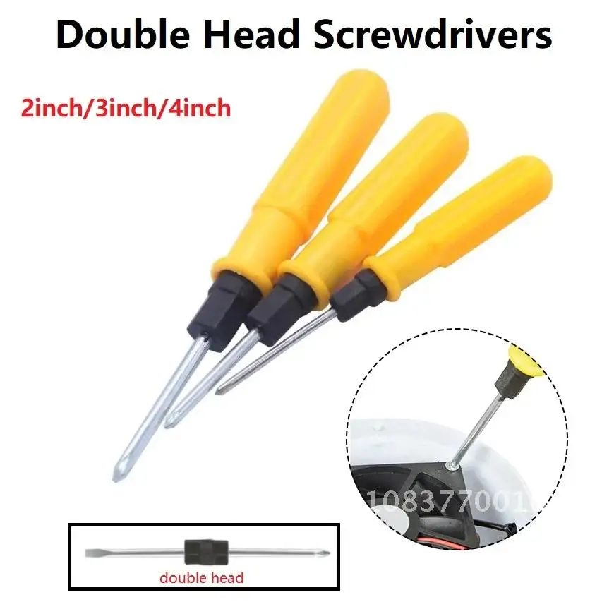 Double Head Slotted Cross Screwdrivers Remover Repair Tools Hand Tool Alloy Steel + Plastic 2/3/4 Inch Screwdriver 2 Sides
Double Head Slotted Cross Screwdrivers Remover Repair Tools Hand Tool Alloy Steel + Plastic 2/3/4 Inch Screwdriver 2 Sides