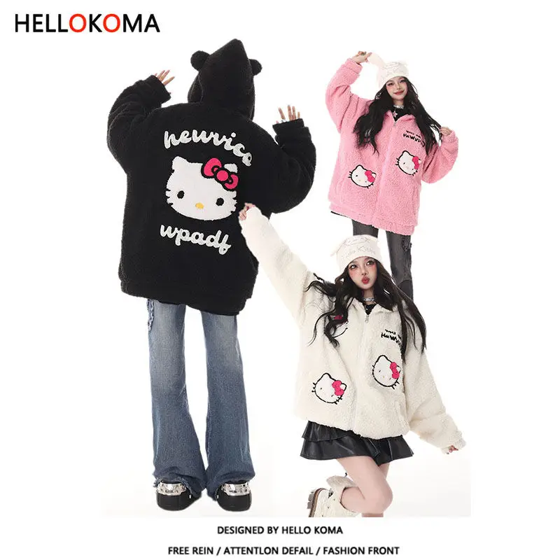 HelloKitty Kawaii Lambswool HelloKitty Embroidered Jacket Women's Fall and Winter Warm Cute Sweet Cool Cotton Clothing Tide
HelloKitty Kawaii Lambswool HelloKitty Embroidered Jacket Women's Fall and Winter Warm Cute Sweet Cool Cotton Clothing Tide