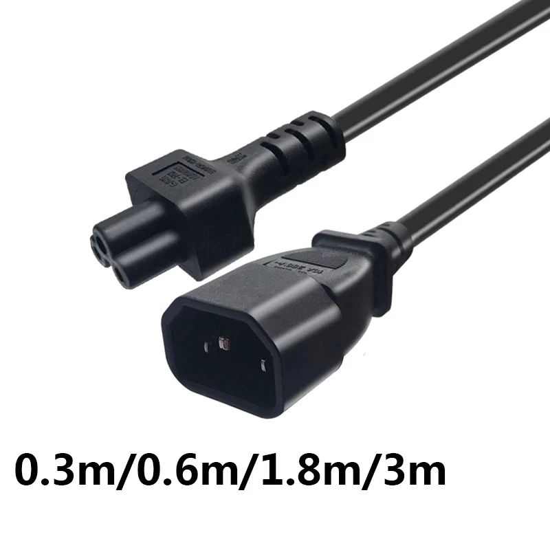 

C14-C5 IEC 320 C14 to C5 Converter AC Universal Power Adapter Cable Extension Cord Connector 0.3M 0.6M 1.8M 3M Adaptor