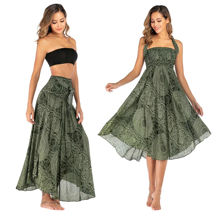 Olive Green mandala floral flower printed Thai skirt plus size women halter neck strapy jumpsuit Beach Skirts womens midi skirts
Olive Green mandala floral flower printed Thai skirt plus size women halter neck strapy jumpsuit Beach Skirts womens midi skirts