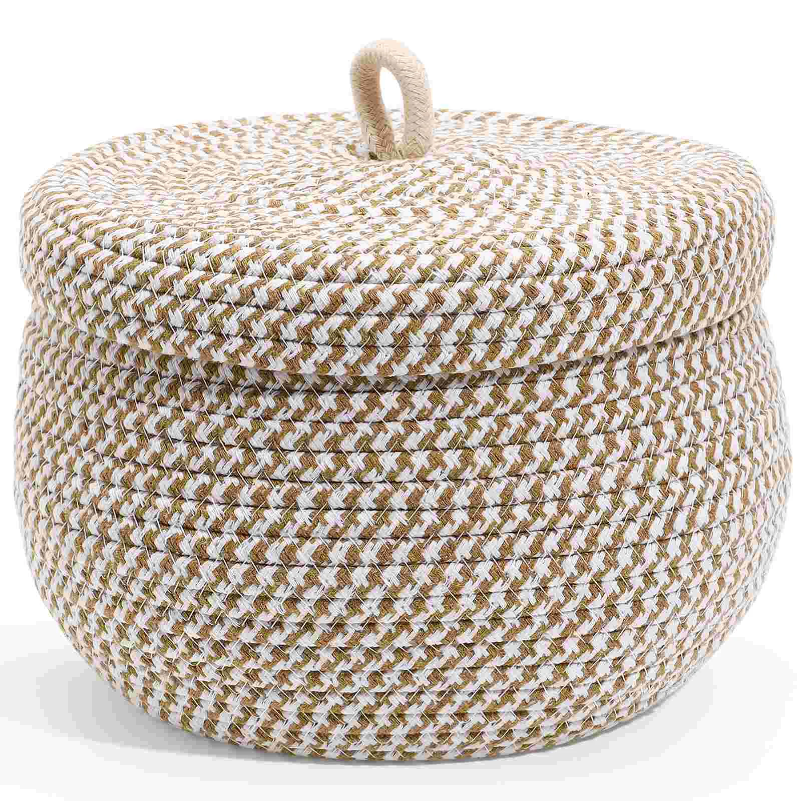 Weaving Snack Storage Box Handmade Storage Baskets Cotton Rope Round Egg Bread Picnic Food Basket Organizer
Weaving Snack Storage Box Handmade Storage Baskets Cotton Rope Round Egg Bread Picnic Food Basket Organizer