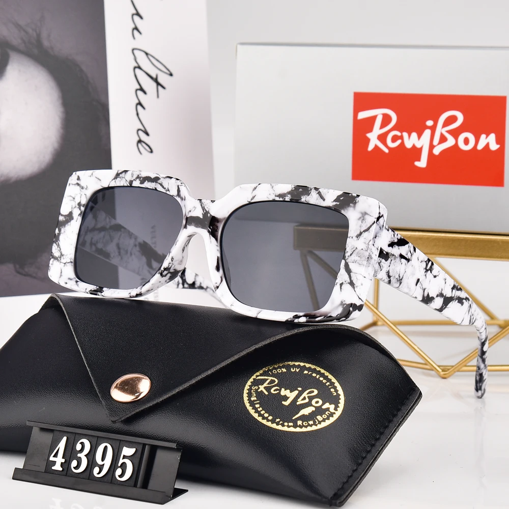 

Luxury Brand Rayi Bon Designer Vintage Oversized Square Sunglasses Women Men Classic Big Frame Male Sun Glasses For Female UV400