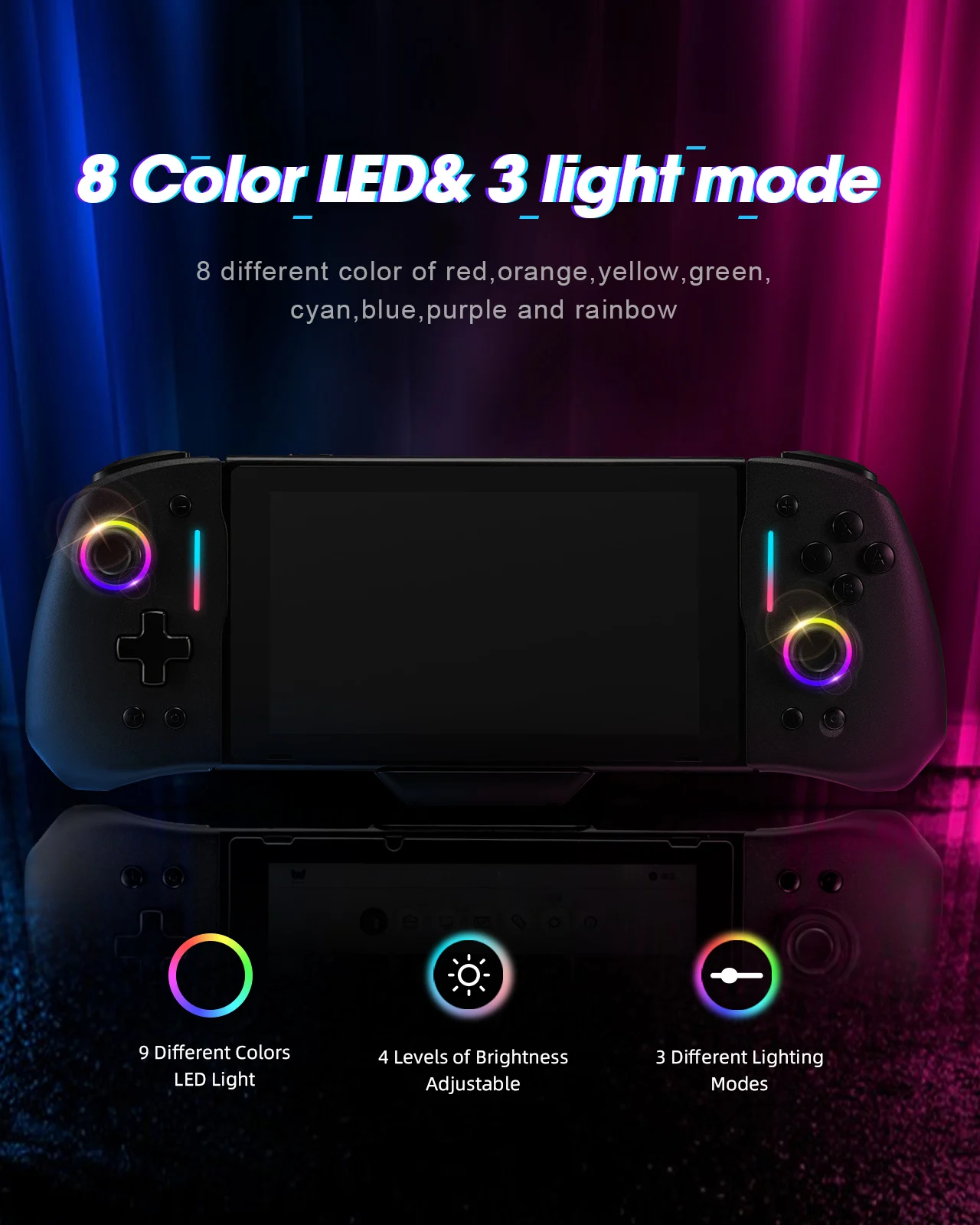 Проводной геймпад DOYOKY для Nintendo switch/OLED с 8 цветами, двойной шок и 6-осевой гироскоп, нескользящая кнопка для задней карты
Проводной геймпад DOYOKY для Nintendo switch/OLED с 8 цветами, двойной шок и 6-осевой гироскоп, нескользящая кнопка для задней карты