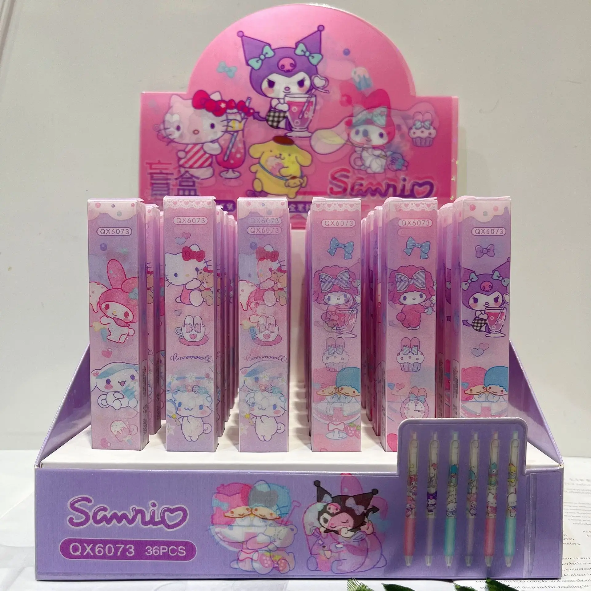 Ручка гелевая Sanrio HelloKitty 36 шт., милая Kuromi Cinnamoroll, нейтральная для письма для студентов, офисные и школьные принадлежности, Канцтовары, оптовая продажа
Ручка гелевая Sanrio HelloKitty 36 шт., милая Kuromi Cinnamoroll, нейтральная для письма для студентов, офисные и школьные принадлежности, Канцтовары, оптовая продажа