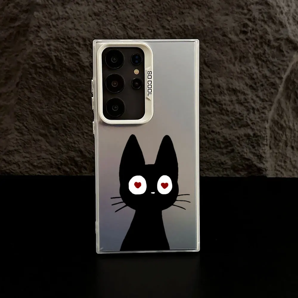 Cute Cat S25 Case For Samsung S25 S24 Ultra Carcasa Black Cats For Galaxy S23 S22 S21 FE S20 Ultra Plus Shockproof Phone Cover Cute Cat S25 Case For Samsung S25 S24 Ultra Carcasa Black Cats For Galaxy S23 S22 S21 FE S20 Ultra Plus Shockproof Phone Cover
