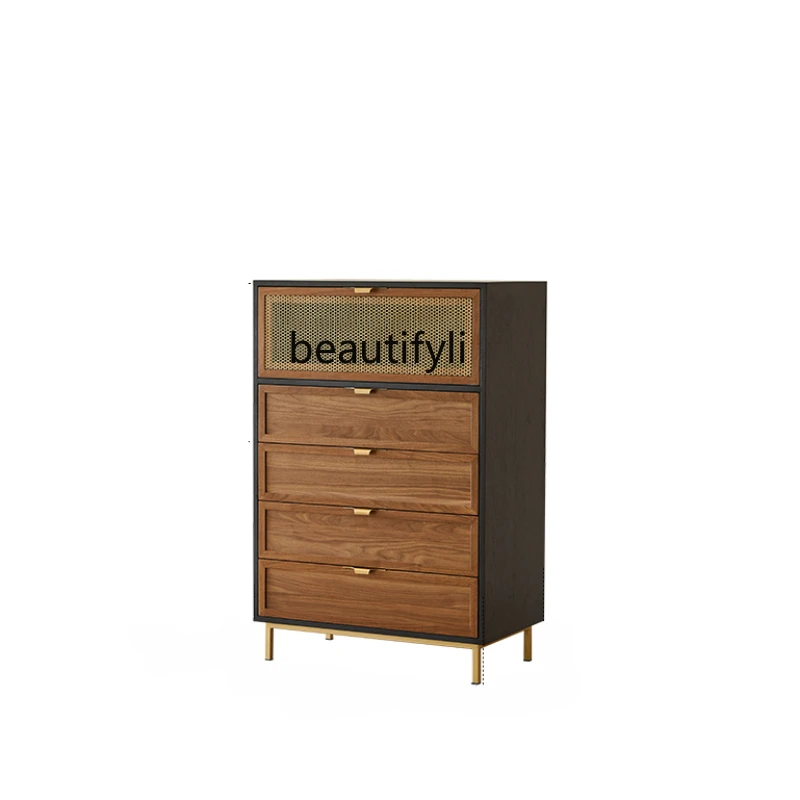 Nordic Retro Affordable Luxury Chest of Drawers Simple Modern Drawer Storage Chest of Drawers Bedroom Walnut Color Wall Cabinet
Nordic Retro Affordable Luxury Chest of Drawers Simple Modern Drawer Storage Chest of Drawers Bedroom Walnut Color Wall Cabinet