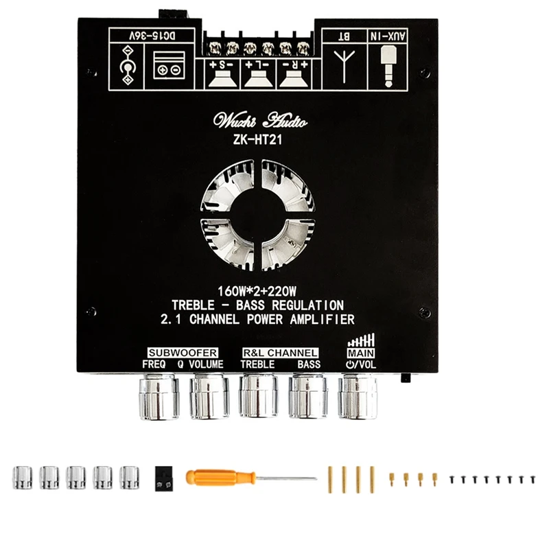 TDA7498E Bluetooth 160Wx2+220W Subwoofer 2.1 Channel Audio Receiver Amplifier Board Accessories Parts For DIY Speakers
TDA7498E Bluetooth 160Wx2+220W Subwoofer 2.1 Channel Audio Receiver Amplifier Board Accessories Parts For DIY Speakers