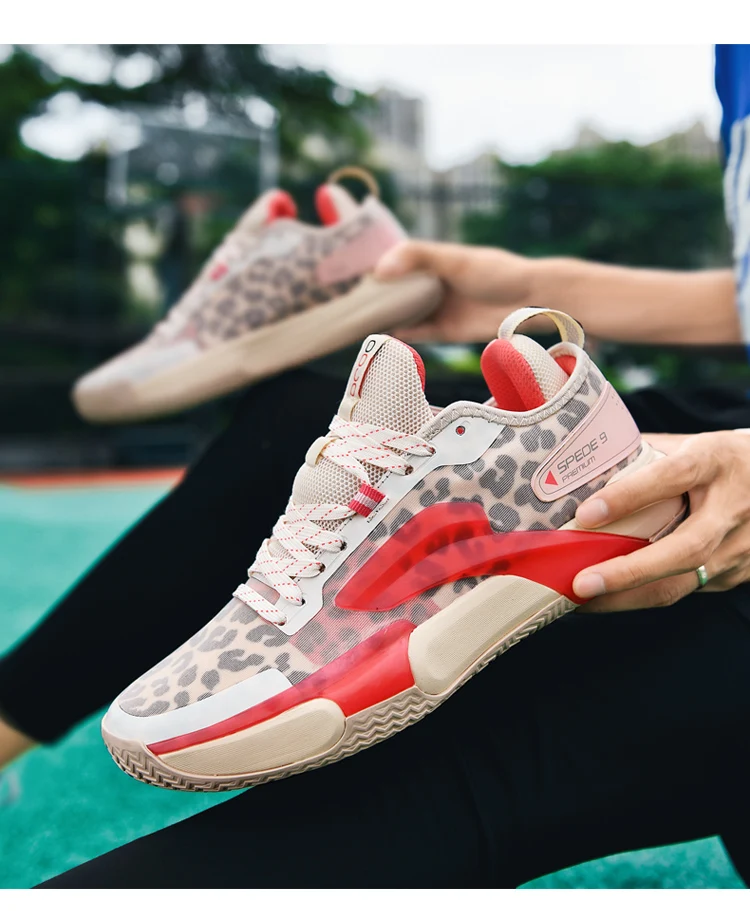 Tênis de basquete casual masculino e feminino, tênis de combate almofadado baixo, com tendência além das fronteiras, tamanho grande, novo, verão Tênis de basquete casual masculino e feminino, tênis de combate almofadado baixo, com tendência além das fronteiras, tamanho grande, novo, verão