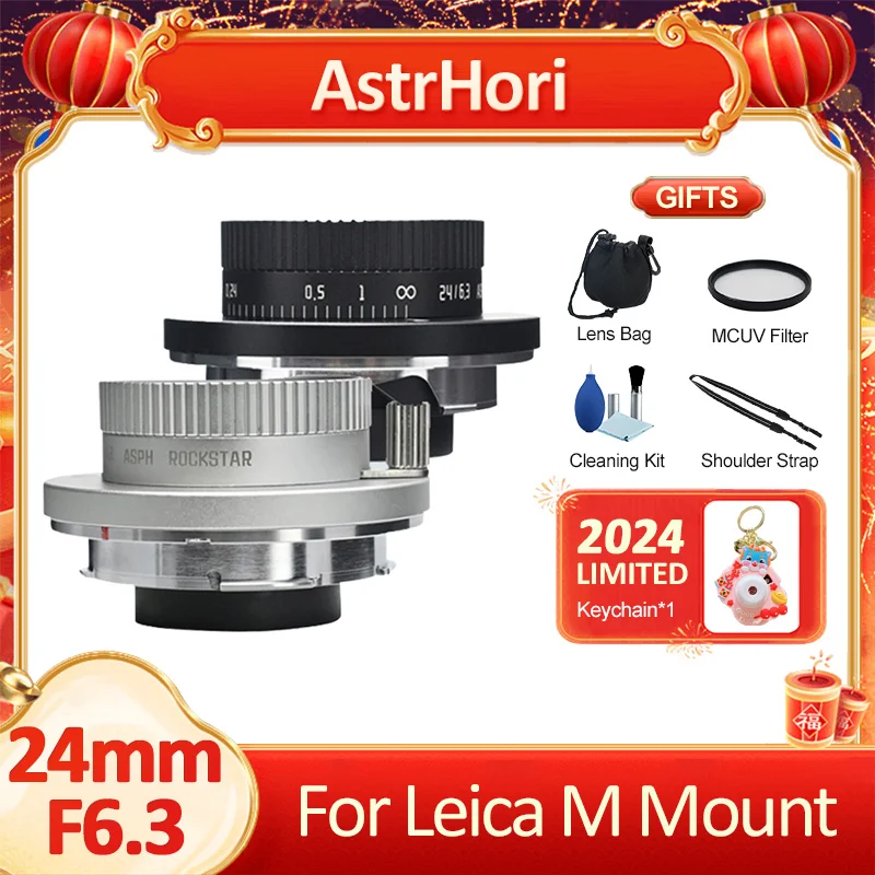 AstrHori 24mm F6.3 Manual Focus Linkage Ranging Prime Hyperfocal Pancake Full Frame Lens for Leica M Mount Lens M1 M2 M3 M5 M10
AstrHori 24mm F6.3 Manual Focus Linkage Ranging Prime Hyperfocal Pancake Full Frame Lens for Leica M Mount Lens M1 M2 M3 M5 M10