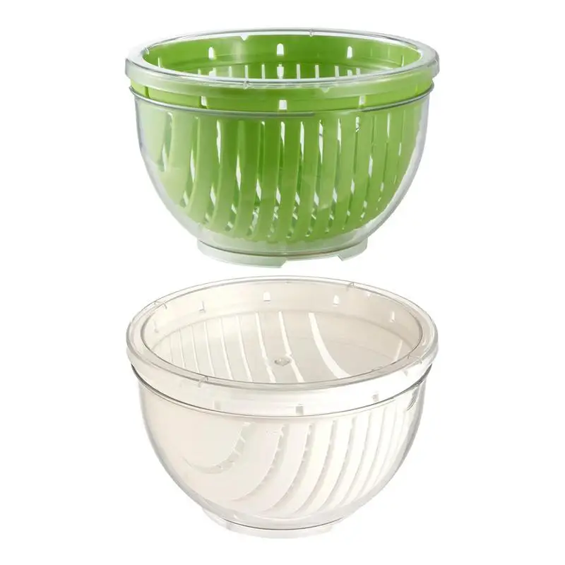 

Cooking Salad Chopper Bowl Vegetable Salad Cutter Cutting Bowl Storage Container Lid Fruit Washer Cutter Vegetable Dryer