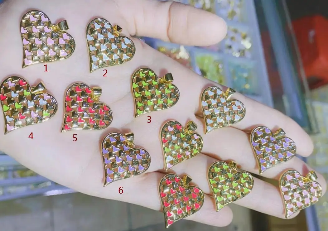 2pcs heart red yellow pendant Charm for neckalce Bracelet Gold Plated Copper CZ Crystal Jewelry Making gdh4
2pcs heart red yellow pendant Charm for neckalce Bracelet Gold Plated Copper CZ Crystal Jewelry Making gdh4