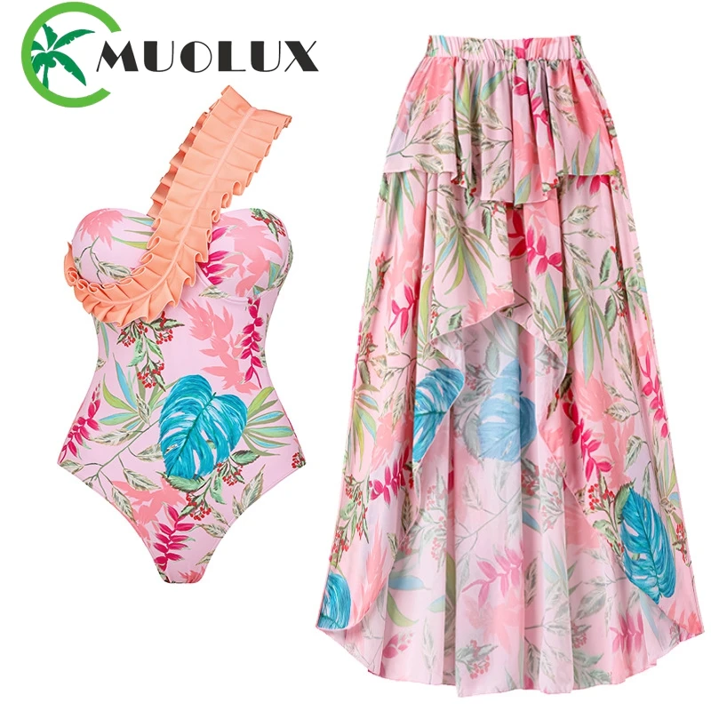 MUOLUX 2023 New Sexy 3D Flower Ruffle One Piece Shoulder Women Swimsuit Skirt Vintage Print Swimwear Summer Beach Dress BathSuit
MUOLUX 2023 New Sexy 3D Flower Ruffle One Piece Shoulder Women Swimsuit Skirt Vintage Print Swimwear Summer Beach Dress BathSuit