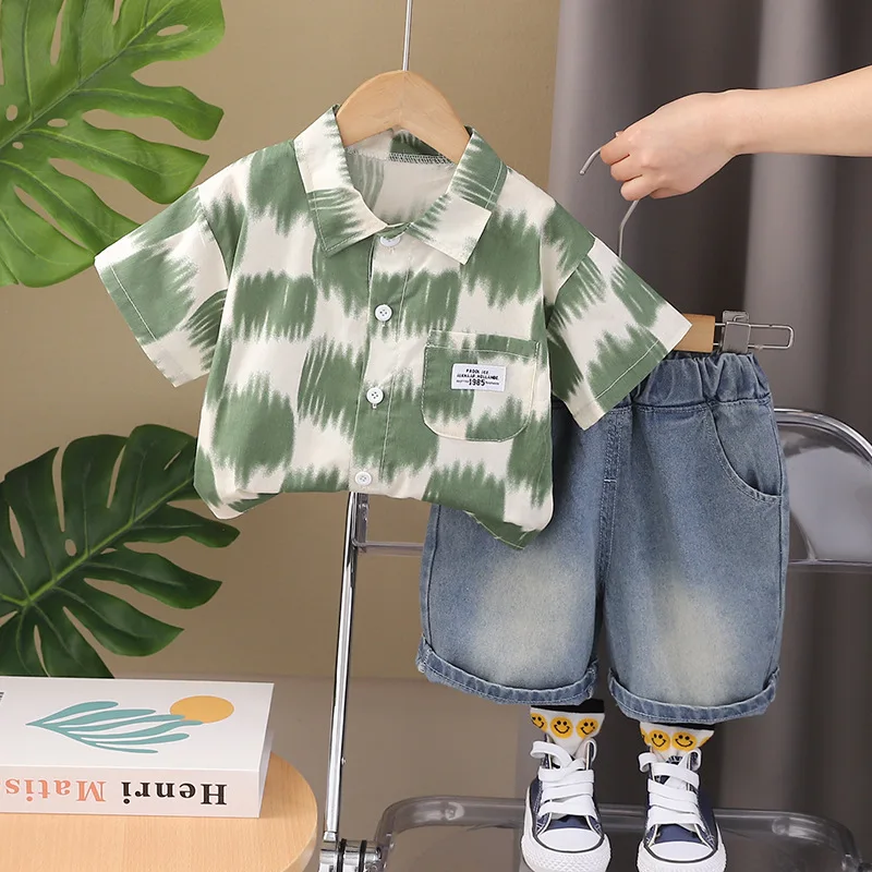 2024 Summer Baby Boutique Clothing Set Suit for Kids Boys Halo Dyed Plaid Turn-down Collar Short Sleeve Shirts and Shorts Outfit
2024 Summer Baby Boutique Clothing Set Suit for Kids Boys Halo Dyed Plaid Turn-down Collar Short Sleeve Shirts and Shorts Outfit