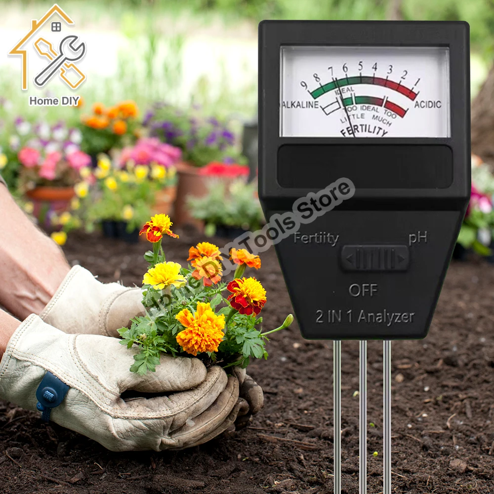2 in 1 Soil PH Fertility Meter With 3 Probes Soil PH Tester Plant Fertile Measure Device Acidity Meter For Garden
2 in 1 Soil PH Fertility Meter With 3 Probes Soil PH Tester Plant Fertile Measure Device Acidity Meter For Garden