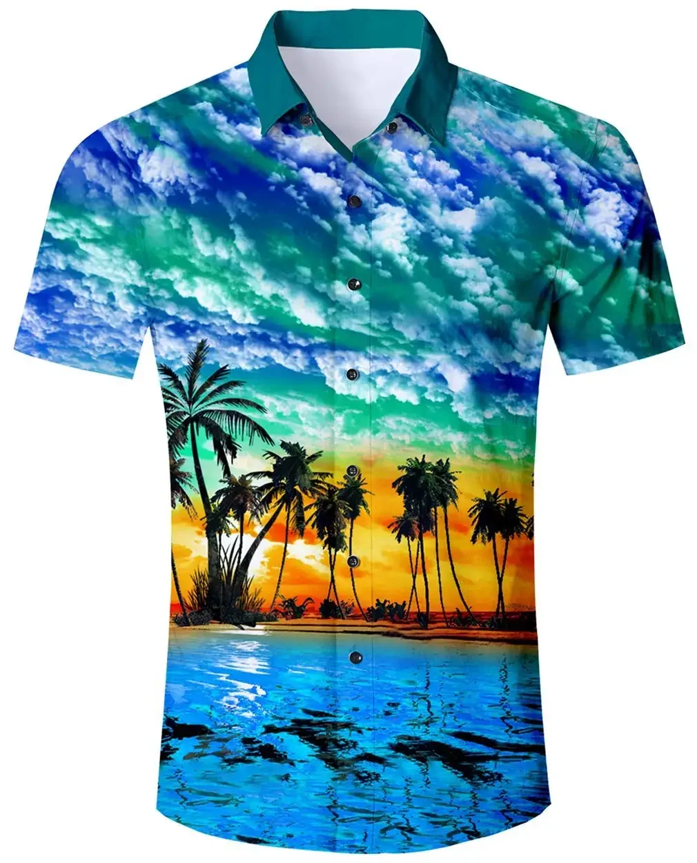 

Summer Men's Shirts Fancy Print Hawaiian Shirt Casual Short Sleeve T-shirts Outfits For Wear Button Down Hawaii Vintage Clothes