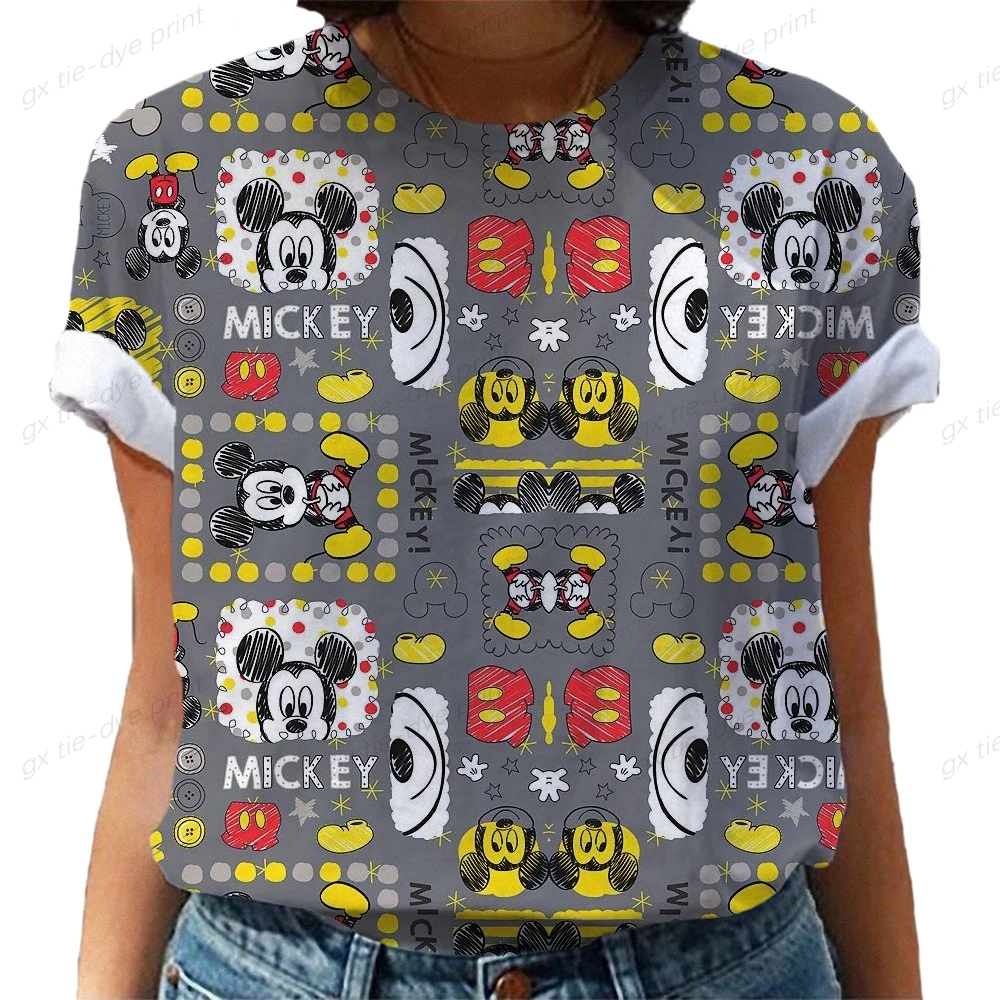 Women's T Shirt Cartoon Disney Mickey Mouse Print Harajuku Clothes 2023 Casual Short Sleeve Tee Summer Pullover Loose Streetwear
Women's T Shirt Cartoon Disney Mickey Mouse Print Harajuku Clothes 2023 Casual Short Sleeve Tee Summer Pullover Loose Streetwear