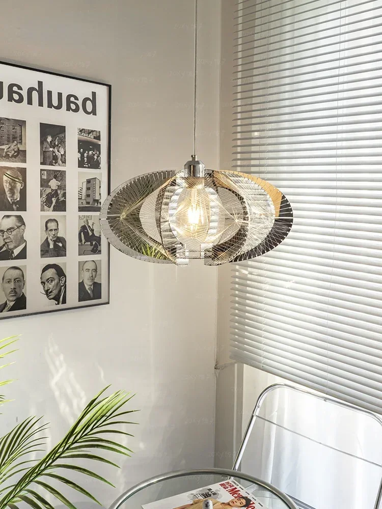 

Bauhaus, Серебряная Люстра для столовой, скандинавский датский современный минималистичный кухонный остров, обеденный стол, барная лампа