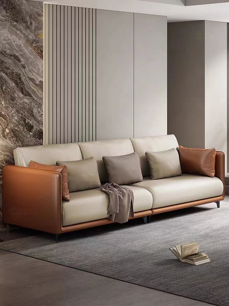 Anx Italian Light Luxury Leather Sofa Bed Dual-use Straight Row Modern Simple Three Four Seat Living Room Small House Den
Anx Italian Light Luxury Leather Sofa Bed Dual-use Straight Row Modern Simple Three Four Seat Living Room Small House Den