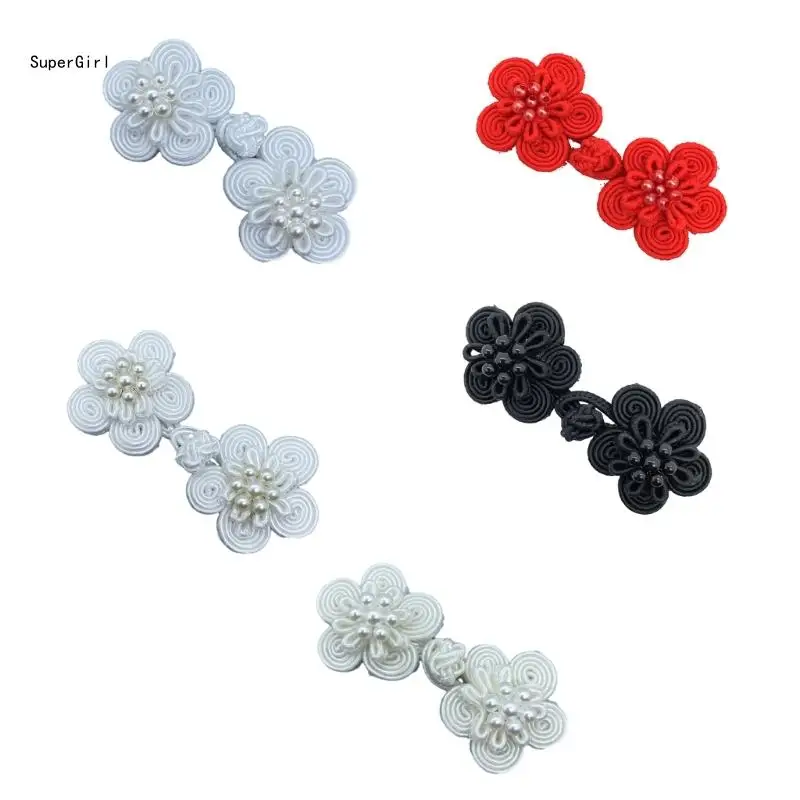 

Hand Sewing Flower Button Fasteners Chinese Knot Closure Cheongsam Buttons Silk Buckle Clothes TangSuit Decoration