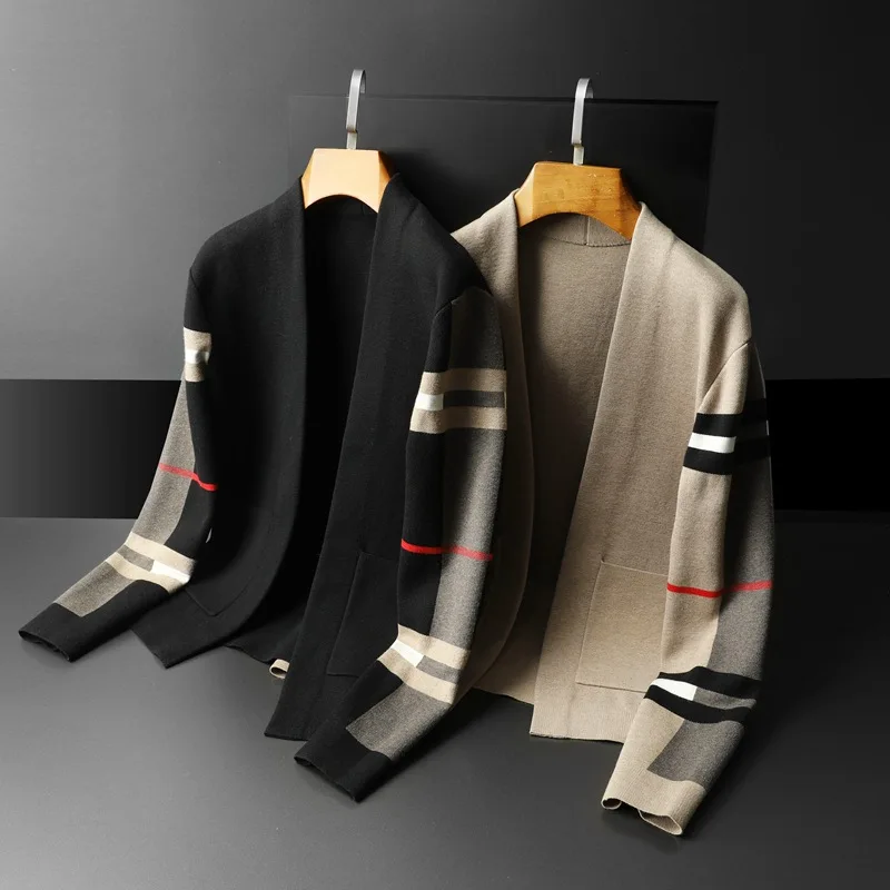 Top Grade Men's Knitted Cardigan Sweater Slim Autumn Winter V-neck Casual Plaid Sweaters Jacket Male 2021 Fashion Clothing
Top Grade Men's Knitted Cardigan Sweater Slim Autumn Winter V-neck Casual Plaid Sweaters Jacket Male 2021 Fashion Clothing