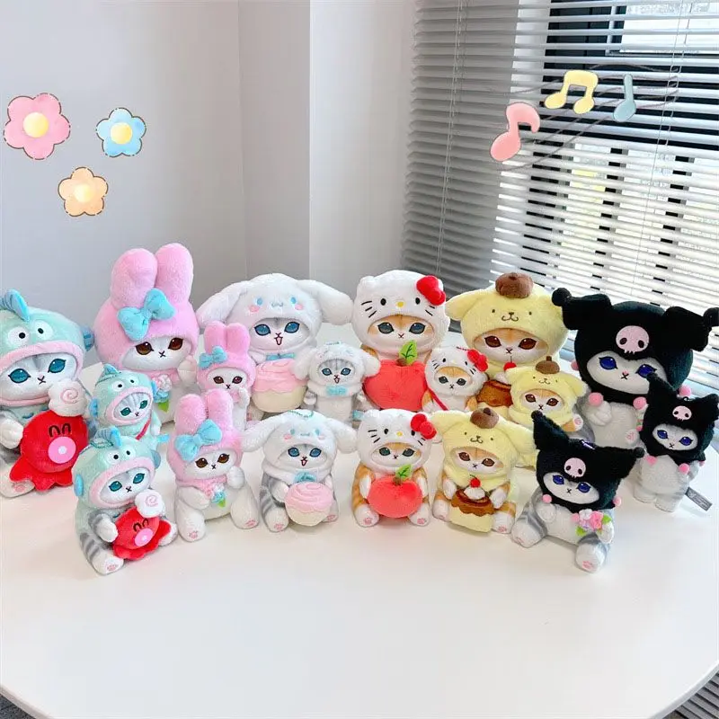 Kawaii Sanrio Plush Keychain Pendant Cartoon Mofusand Shark Cat Cross-Dressing Hello Kitty Kuromi doll stuff Backpack Decor Toys
Kawaii Sanrio Plush Keychain Pendant Cartoon Mofusand Shark Cat Cross-Dressing Hello Kitty Kuromi doll stuff Backpack Decor Toys