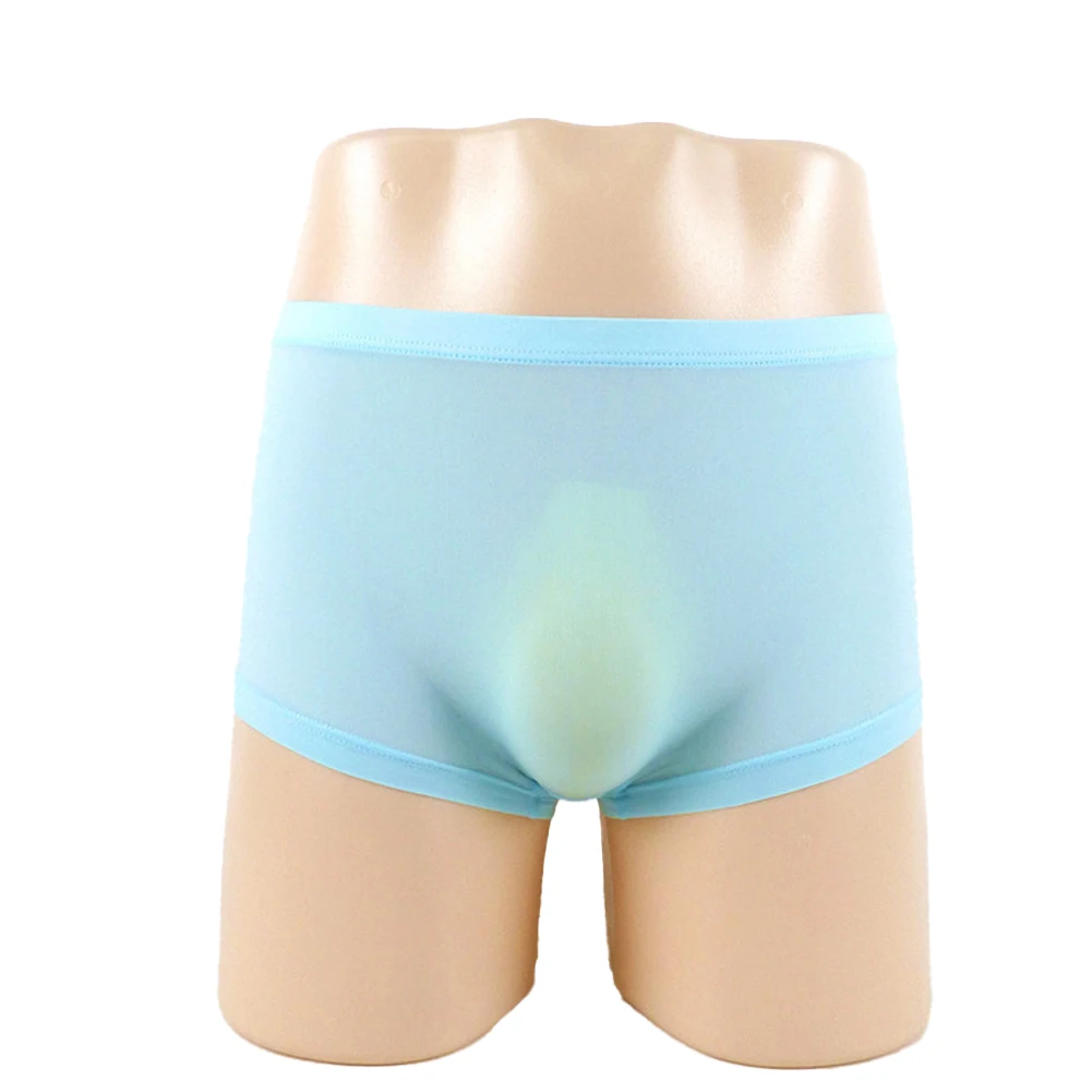 Men's Sexy Boxers Ice Silk Ultra-thin Transparent Underwear Low Waisted Bugle Pouch Underpants Solid Breath Shorts Swimwear
Men's Sexy Boxers Ice Silk Ultra-thin Transparent Underwear Low Waisted Bugle Pouch Underpants Solid Breath Shorts Swimwear