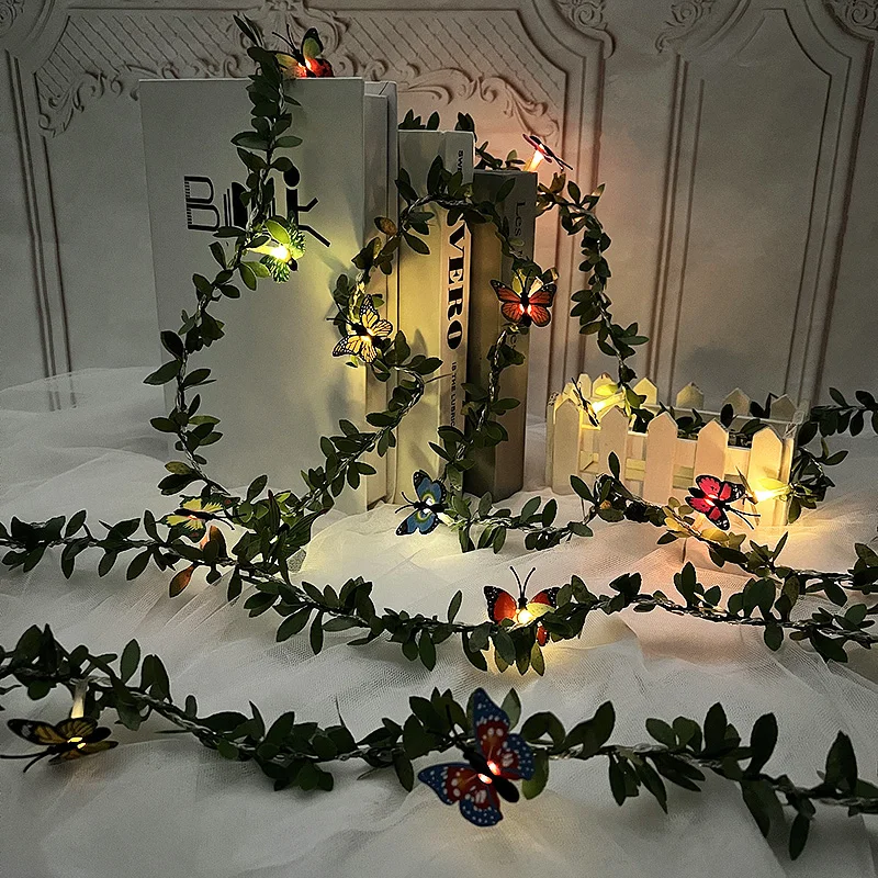 Butterfly Flower Vine LED Light String Green Leaf Artificial Plants Garland Fairy Lights Outdoor Garden Wedding Party Decoration
Butterfly Flower Vine LED Light String Green Leaf Artificial Plants Garland Fairy Lights Outdoor Garden Wedding Party Decoration