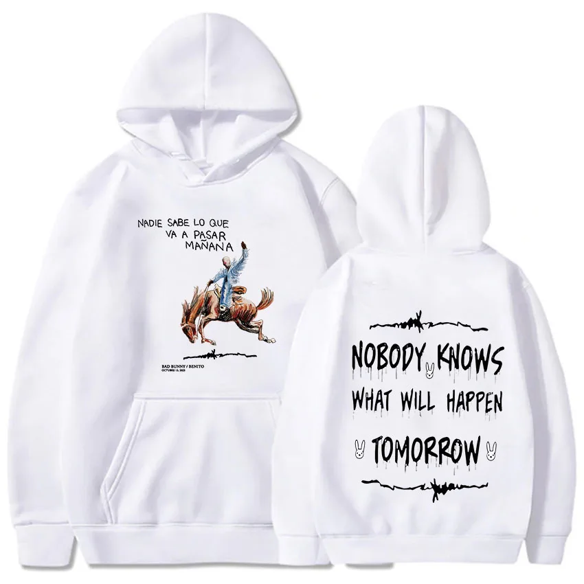 Bad Bunny New Album Nadie Sabe Lo Que Va Pasar Manana Sweatshirts Men/Women Comfortable Hoodies Pullovers Casual Grunge Clothing
Bad Bunny New Album Nadie Sabe Lo Que Va Pasar Manana Sweatshirts Men/Women Comfortable Hoodies Pullovers Casual Grunge Clothing