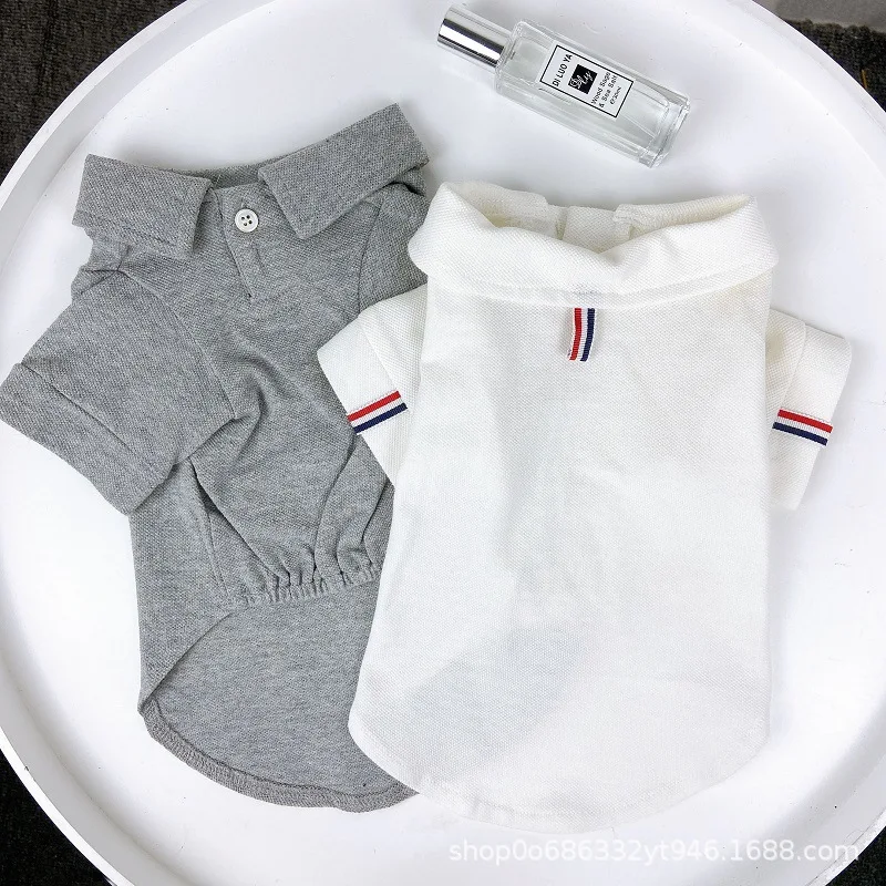 Pet Trendy Brand Shirt Little Dog Cat Flip Collar T-shirt Teddy Schnauzer Cat Spring and Autumn Clothes
Pet Trendy Brand Shirt Little Dog Cat Flip Collar T-shirt Teddy Schnauzer Cat Spring and Autumn Clothes