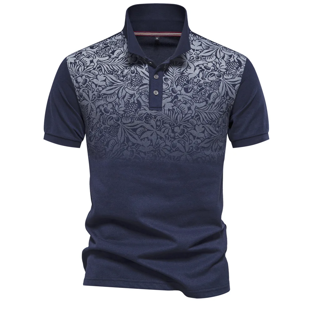 New Design Gradient Printed Cotton Blend High Quality Polo Shirts for Men Short Sleeve Tees Summer Fashion Golf Wear Mens Polos
New Design Gradient Printed Cotton Blend High Quality Polo Shirts for Men Short Sleeve Tees Summer Fashion Golf Wear Mens Polos