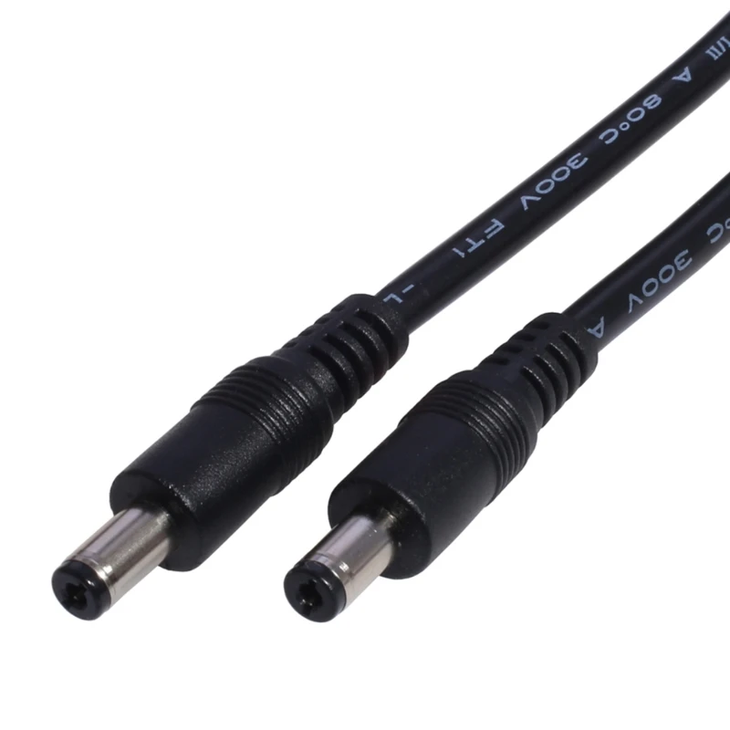 

Power Plug Cable 5.5 2.1mm Male to 5.5x2.1mm Male Adapter Connector Wire Power Extension Cord for Monitors Routers