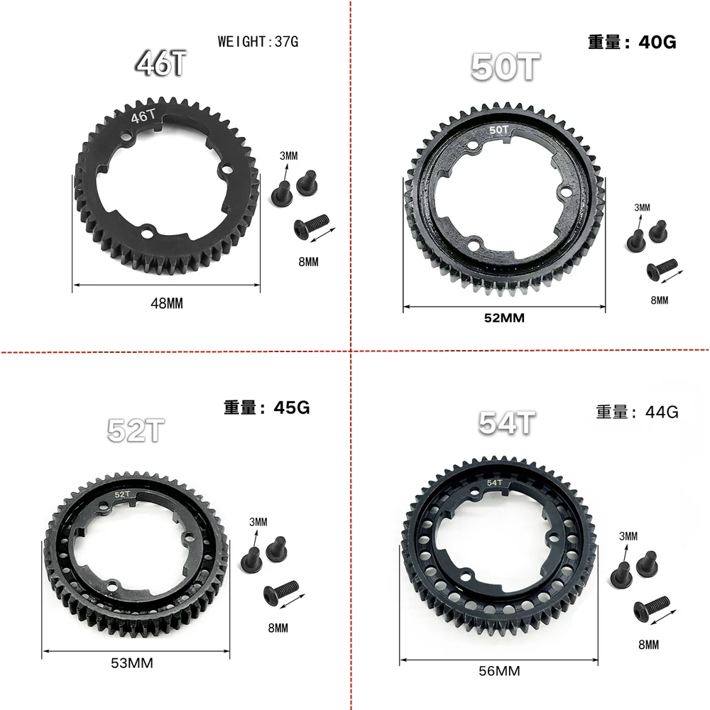 Сталь 46T 50T 52T 54T прямозубая Шестерня 1,0 M 6447 6449 для Traxxas 1/5 X-Maxx 1/7 XO-1 1/10 E-Revo 2,0 VXL новые детали для модернизации радиоуправляемых автомобилей MAXX
Сталь 46T 50T 52T 54T прямозубая Шестерня 1,0 M 6447 6449 для Traxxas 1/5 X-Maxx 1/7 XO-1 1/10 E-Revo 2,0 VXL новые детали для модернизации радиоуправляемых автомобилей MAXX