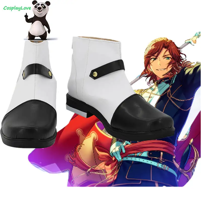 

CosplayLove Game Ensemble Stars II MAM Mikejima Madara Cosplay Shoes COS Boots White Black PU Leather Custom Made