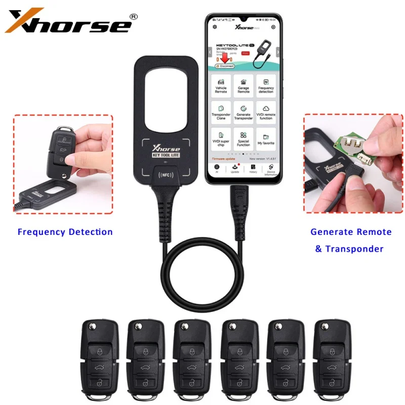 Xhorse VVDI BEE Key Tool Lite может генерировать транспондер с дистанционным обнаружением частоты получить 6 шт. проводных пультов XKB501EN в подарок
Xhorse VVDI BEE Key Tool Lite может генерировать транспондер с дистанционным обнаружением частоты получить 6 шт. проводных пультов XKB501EN в подарок