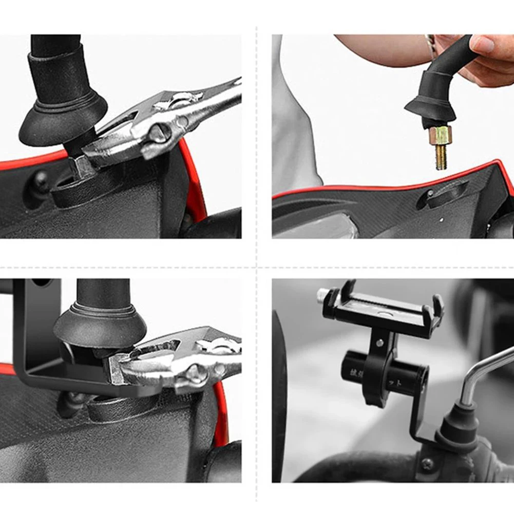 Motorcycle Phone Holder Handlebar Stand, Bike Rearview Mirror Mount Extender, Oxidized Corrosion Resistant
Motorcycle Phone Holder Handlebar Stand, Bike Rearview Mirror Mount Extender, Oxidized Corrosion Resistant