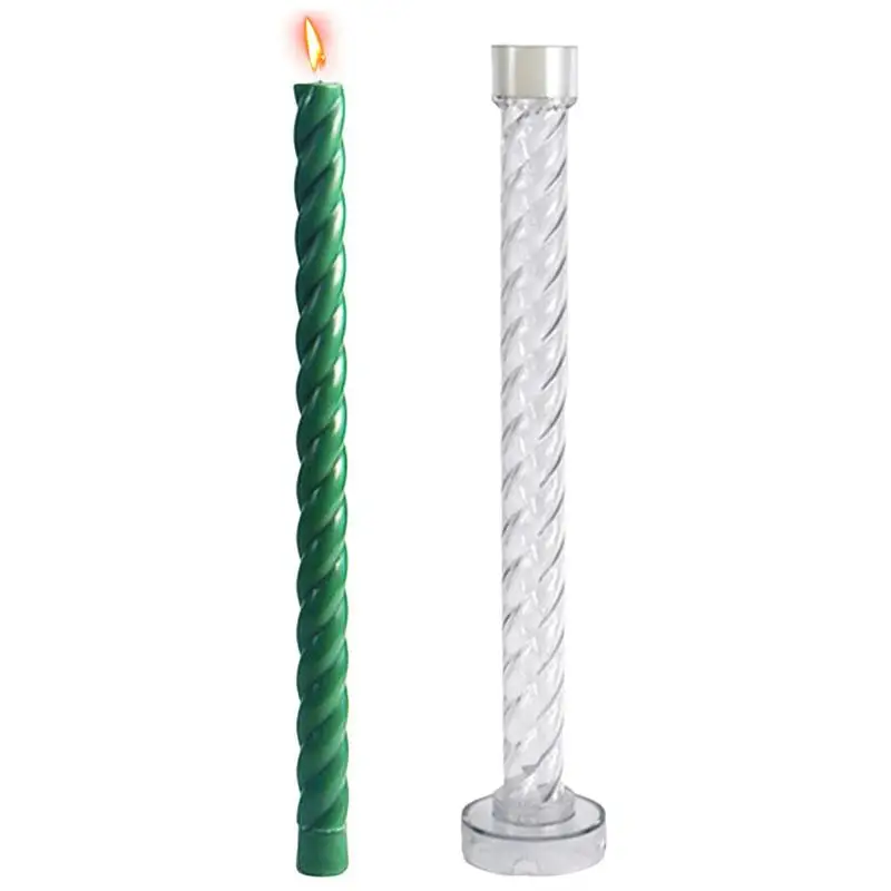 

Spiral Taper Candle Mold 3D Long Spiral Candle Cylinder Moulds Pillar Candle Molds For Cake Candles Chime Candles Table Candles