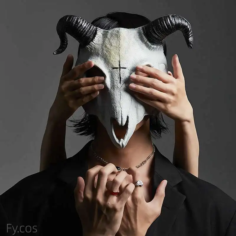 Horror Goat Skeleton Mask Halloween Cosplay Half Face Masquerade Carnival Party Props Rave Sheep Bone Animal Skull Mask Anime
Horror Goat Skeleton Mask Halloween Cosplay Half Face Masquerade Carnival Party Props Rave Sheep Bone Animal Skull Mask Anime