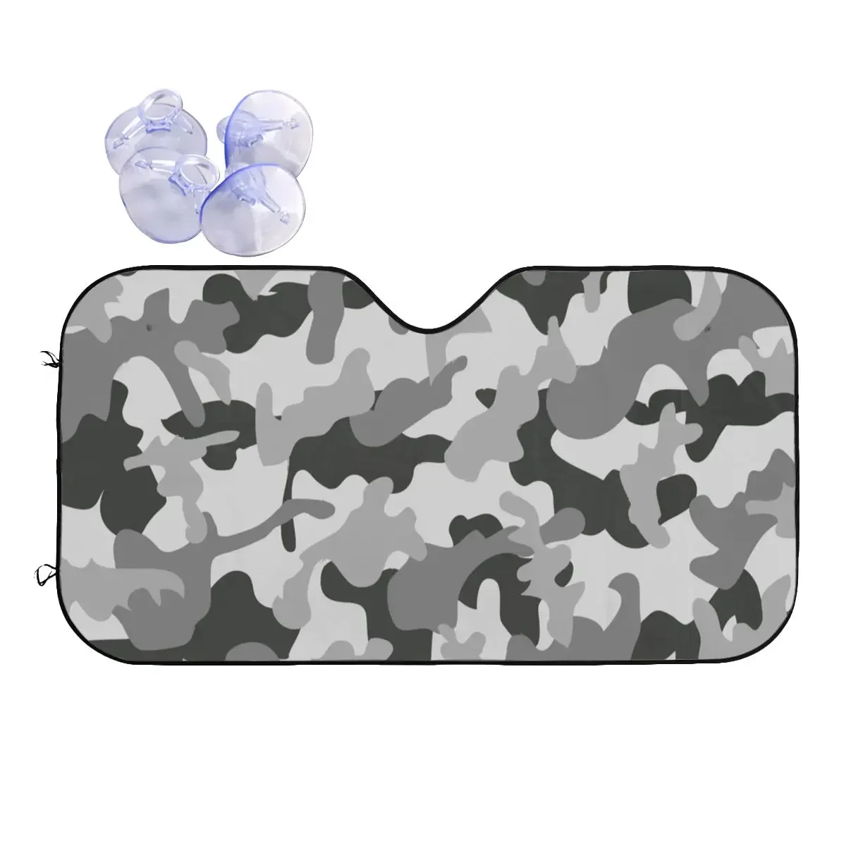 

Camouflage Military Grey Pattern Universal Windshield Sunshade 76x140cm Army Camo Car Window Windscreen Cover Heat Reflector